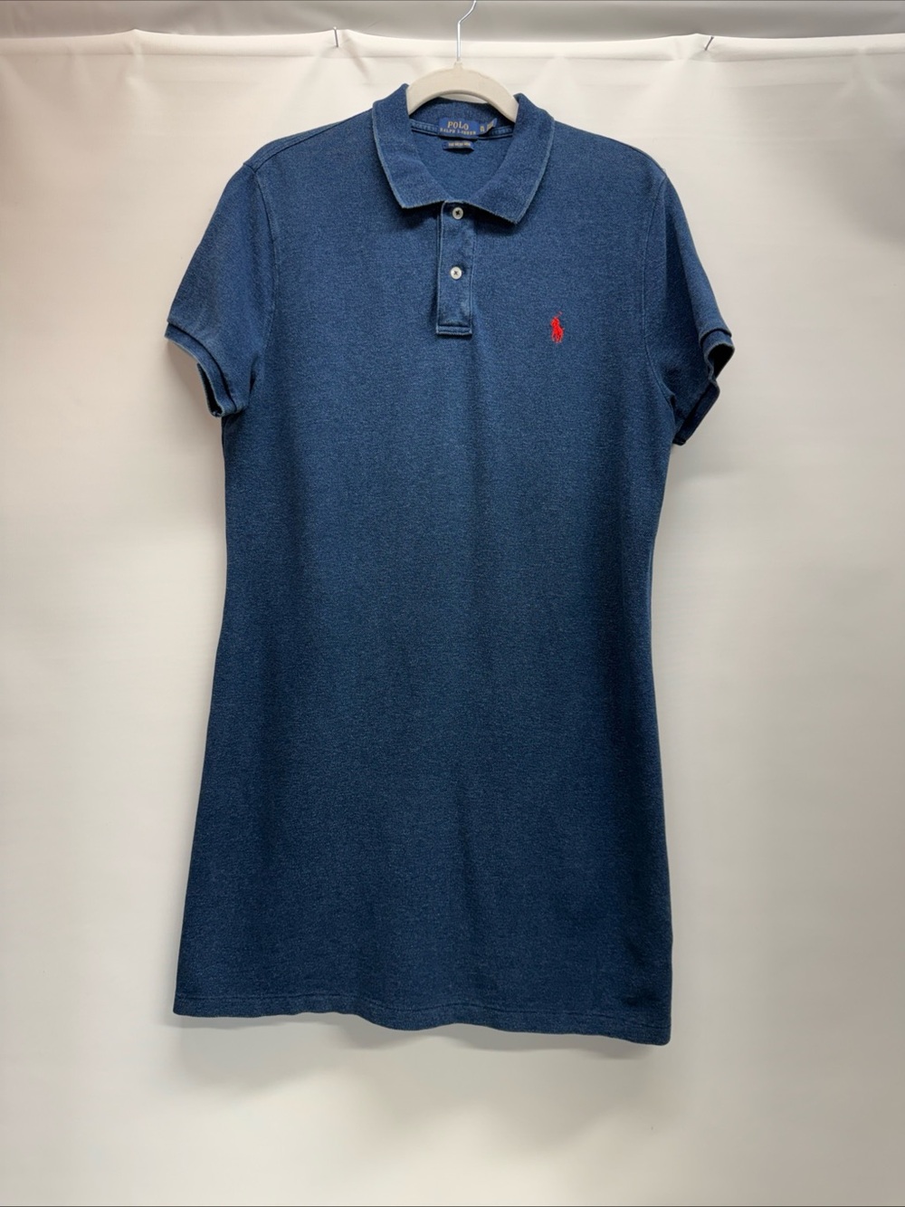 Polo Ralph Lauren The Mesh Mini Shirt Dress Sz XL Golf Tennis Sport Navy Blue - Picture 3 of 13